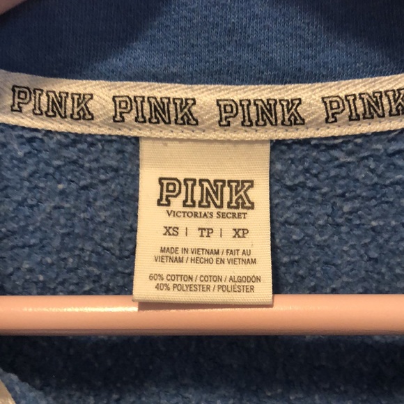 Nice blue 💙 PINK quarter zip sweatshirt. - Picture 2 of 3